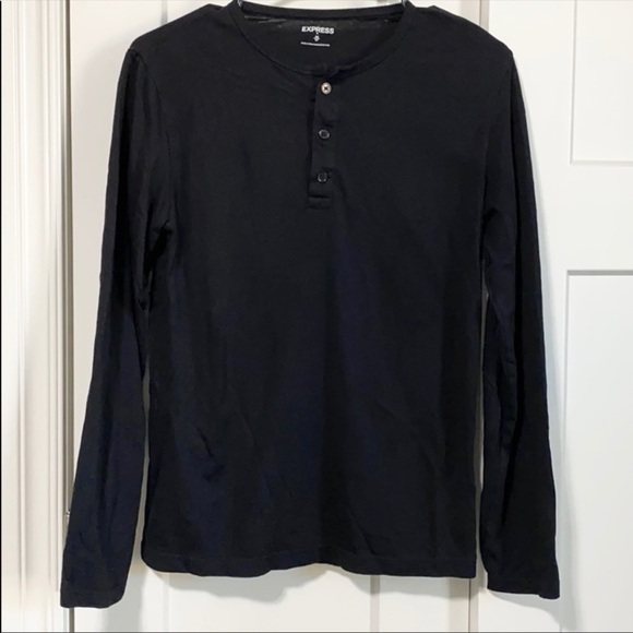EXPRESS Henley soft top black size xs - Picture 3 of 8